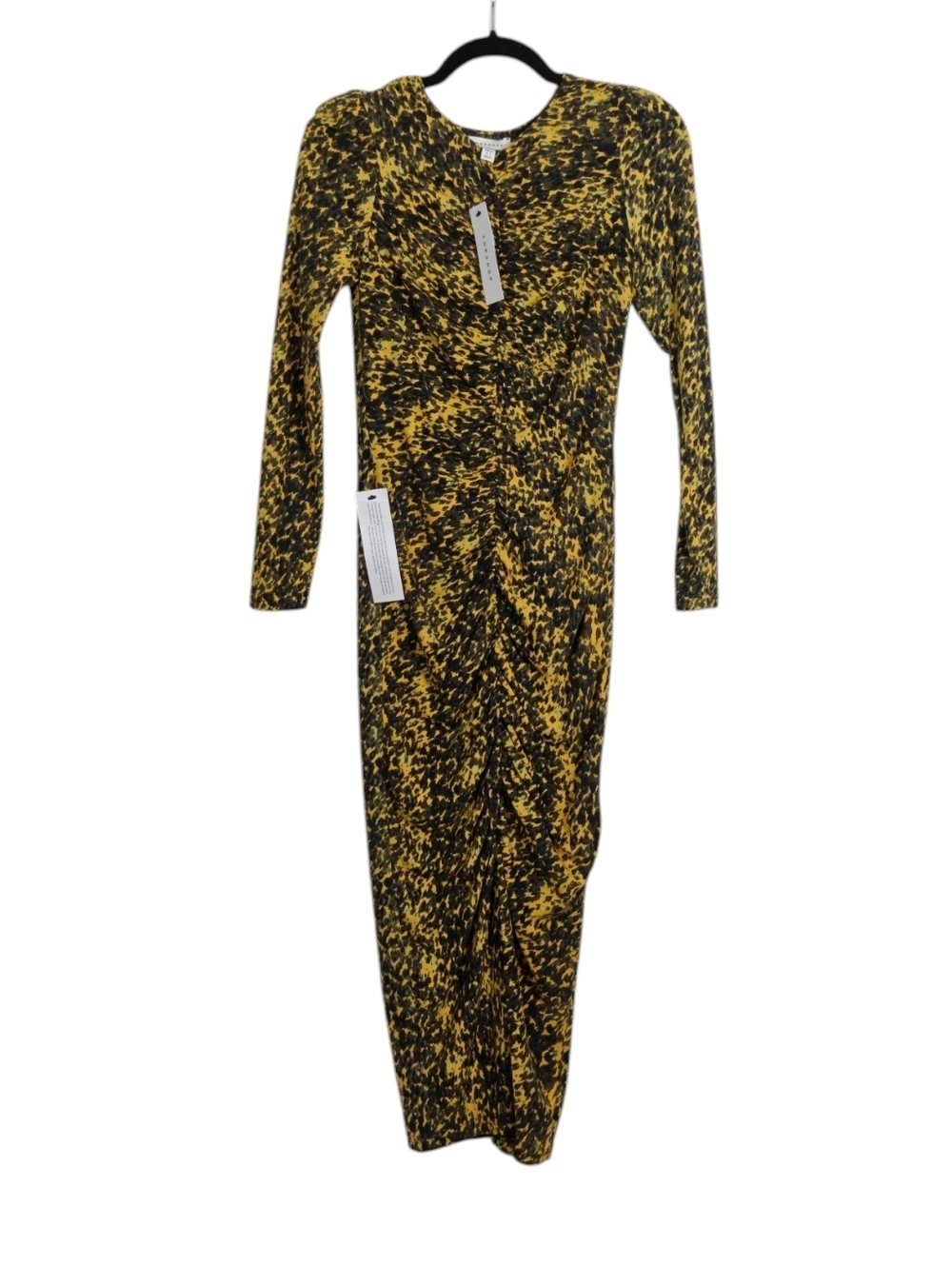 TOPSHOP NWT Midi Long Sleeve Jersey dress - multi-coloured Size US 4